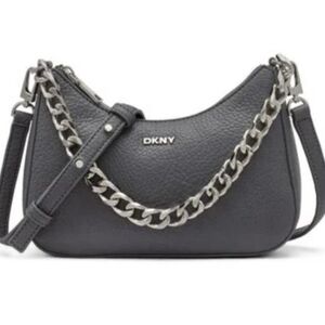 DKNY Jenna Demi Women's Handbags Crossbody Dark Gray NWT $148